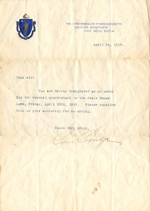 Calvin Coolidge signed Type Letter Signed